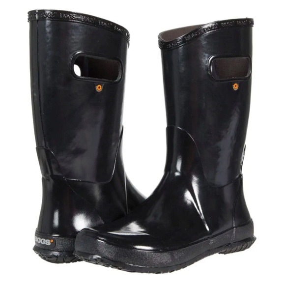 Bogs Other - New Bogs Big Kids Black Classic High Pull On Rain Boots Wide sz 3 Y / 35 EU